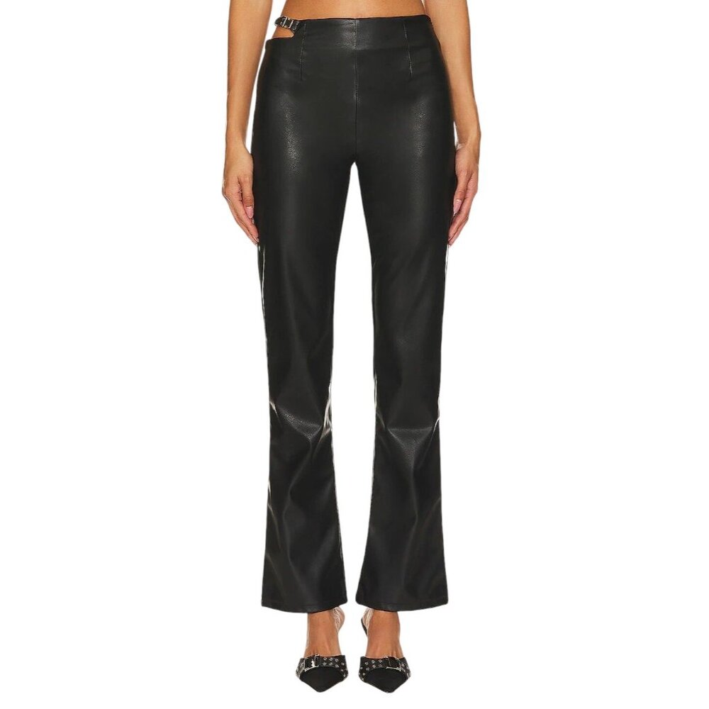 superdown Kaitlyn Faux Leather Pant in Black X-Small New Womens Vegan Trousers